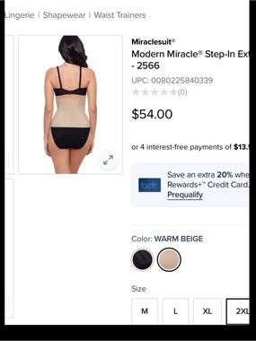 Miraclesuit Extra Firm Step-in Waist Cincher